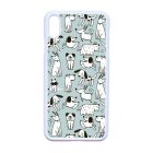 Türkiz aranyos rajzolt kutya mintás iPhone Xs Max tok