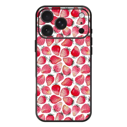 Strawberry BOOM - Eper mintás iPhone 17 Pro Max / 18 Pro Max MagSafe tok