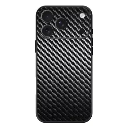 Ezüst karbon fiber mintás iPhone 17 Pro Max / 18 Pro Max MagSafe tok
