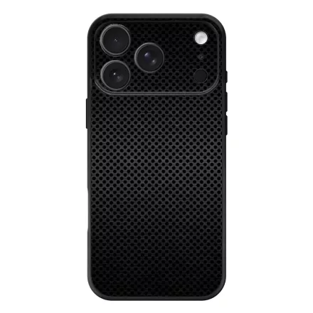 Speaker fekete metál mintás iPhone 17 Pro Max / 18 Pro Max MagSafe tok