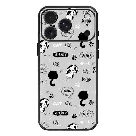 Mrrr Cuki Cica mintás iPhone 17 Pro Max / 18 Pro Max MagSafe tok