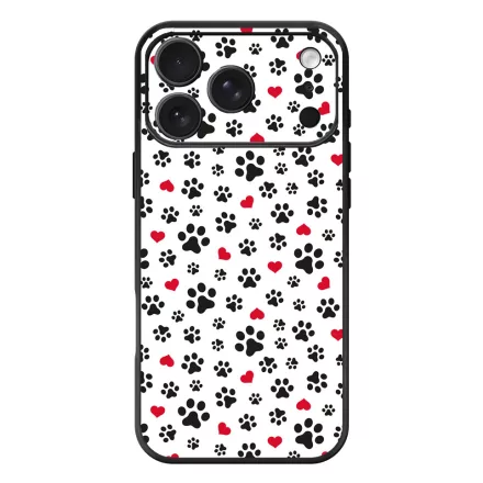 Szívecskés kutya mancs mintás iPhone 17 Pro Max / 18 Pro Max MagSafe tok
