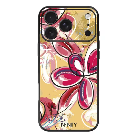 Absztrakt pink virágos Art iPhone 17 Pro Max / 18 Pro Max MagSafe tok