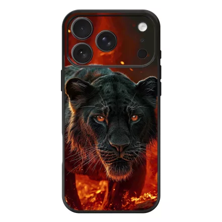 Fekete oroszlán iPhone 17 Pro Max / 18 Pro Max MagSafe tok