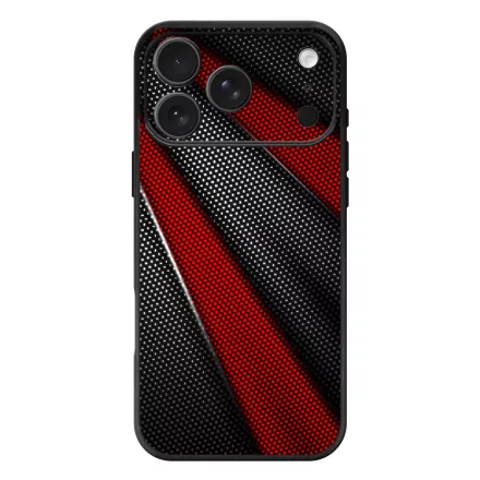 Carbon piros sávokkal iPhone 17 Pro Max / 18 Pro Max MagSafe tok