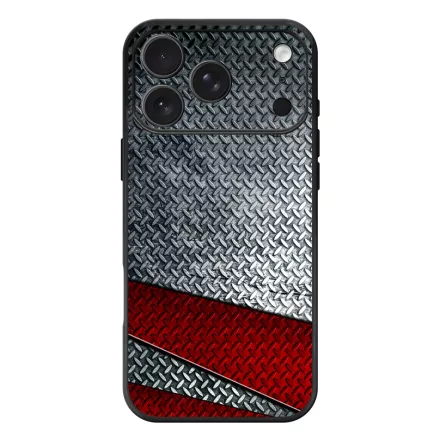 Acéllemez vörös sávval iPhone 17 Pro Max / 18 Pro Max MagSafe tok