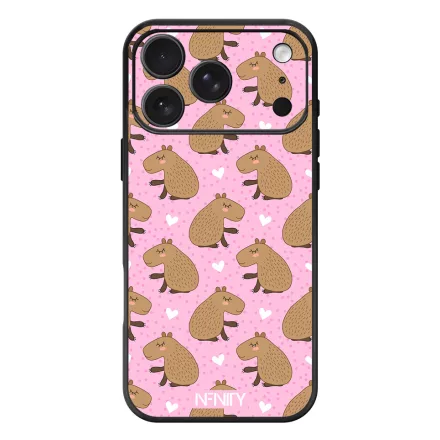 Rajzolt szívecskés capybara iPhone 17 Pro Max / 18 Pro Max MagSafe tok