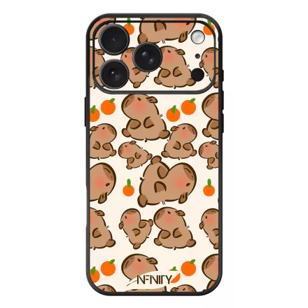 Cuki capybara és narancs iPhone 17 Pro Max / 18 Pro Max MagSafe tok