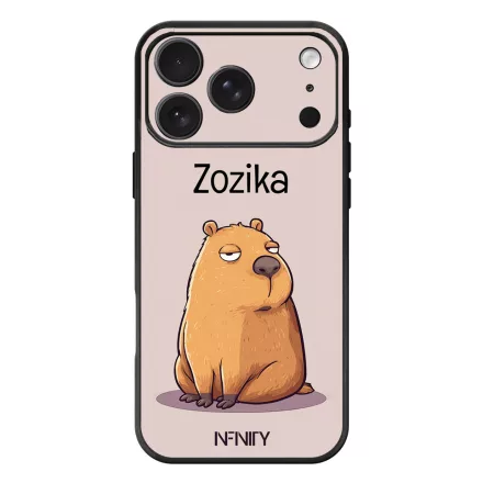 Névvel kérhető - Fáradt pofi capybara iPhone 17 Pro Max / 18 Pro Max MagSafe tok