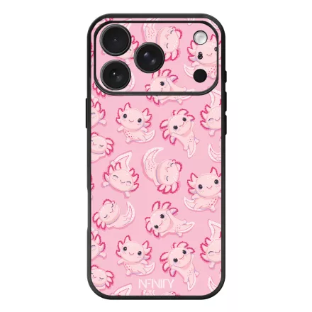 Tündéri rózsaszín Axolotl iPhone 17 Pro Max / 18 Pro Max MagSafe tok