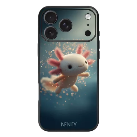 Tündéri plüss hatású Axolotl iPhone 17 Pro Max / 18 Pro Max MagSafe tok