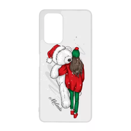 Kérd a neveddel - Lány & Maci - csajos karácsony Oppo Reno 7 Lite 5G tok