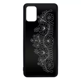 Elegant Matyó - Black magyar mintás hungarian folk Samsung Galaxy fekete tok