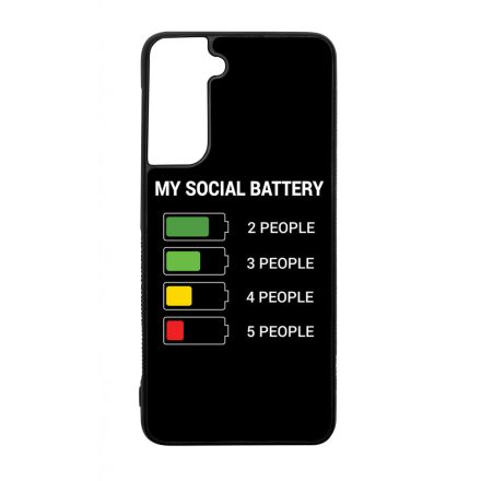 Social battery Antisocial Antiszocialis Meno Trendi Samsung Galaxy tok