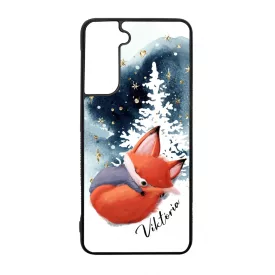 Tündéri róka - Téli mintás Samsung Galaxy tok