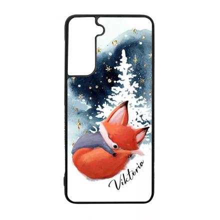 Tündéri róka - Téli mintás Samsung Galaxy tok