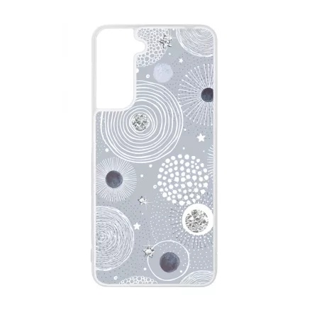 Gyönyörűséges Ezüstös téli mintás Samsung Galaxy tok