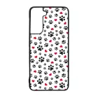 Szívecskés kutya mancs mintás Samsung Galaxy tok