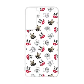 Cuki kávé és kutya mintás Samsung Galaxy tok