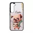 Kérd a neveddel - Kávés kutyus szilikon Samsung Galaxy tok