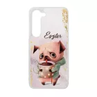 Kérd a neveddel - Kávés kutyus szilikon Samsung Galaxy tok