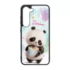 Kérd a neveddel - Kávés Panda szilikon Samsung Galaxy tok