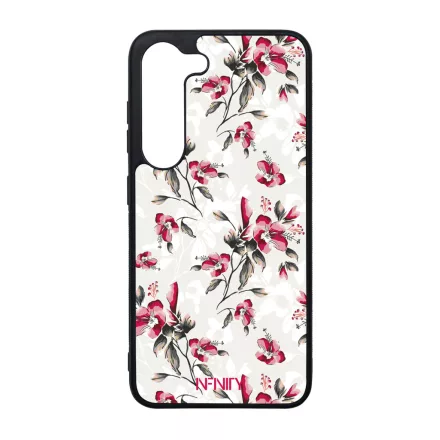 Csodaszép piros virágzás szilikon Samsung Galaxy tok tok