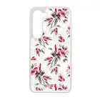 Csodaszép piros virágzás szilikon Samsung Galaxy tok tok