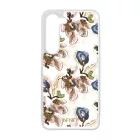 Különleges absztrakt kék virágzás szilikon Samsung Galaxy tok tok