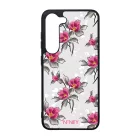 Szépséges pink virágok szilikon Samsung Galaxy tok tok