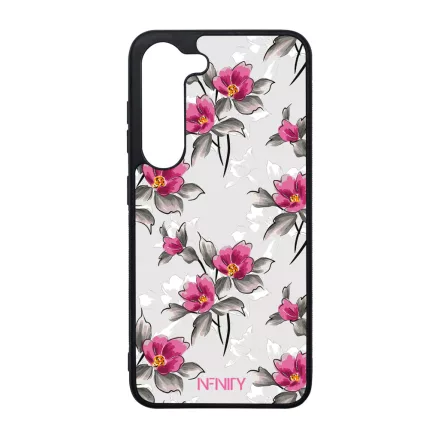 Szépséges pink virágok szilikon Samsung Galaxy tok tok