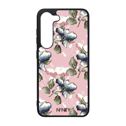 Rózsaszín tavaszi virágok szilikon Samsung Galaxy tok tok