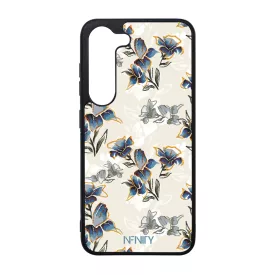 Kék és arany tavaszi virágzás Art szilikon Samsung Galaxy tok tok