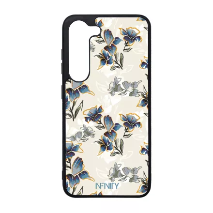 Kék és arany tavaszi virágzás Art szilikon Samsung Galaxy tok tok