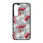 Szépséges piros tavaszi virágok szilikon Samsung Galaxy tok tok