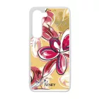 Absztrakt pink virágos Art szilikon Samsung Galaxy tok tok