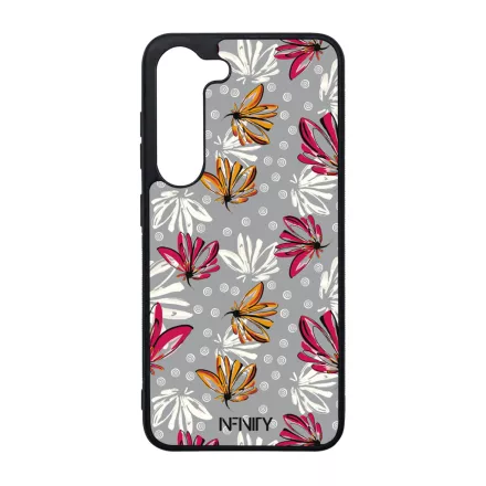 Különleges szürke virágos Art szilikon Samsung Galaxy tok tok