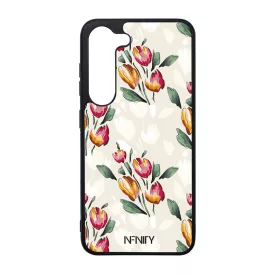Gyönyörű tulipános Art szilikon Samsung Galaxy tok tok