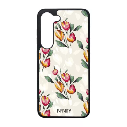 Gyönyörű tulipános Art szilikon Samsung Galaxy tok tok