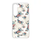 Művészi kék piros virágok szilikon Samsung Galaxy tok tok