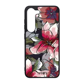 Csodaszép hatalmas virág Art szilikon Samsung Galaxy tok tok