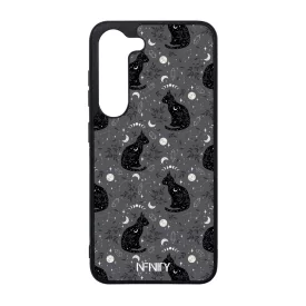 Mágikus fekete macska szilikon Samsung Galaxy tok tok