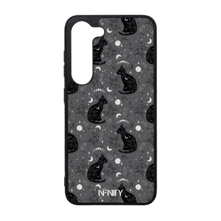 Mágikus fekete macska szilikon Samsung Galaxy tok tok