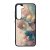 Pasztel rózsaszín és kék virágos Art Samsung Galaxy tok