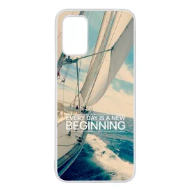 Minden nap egy új kezdet vitorlás tenger nyár Samsung Galaxy A02s tok