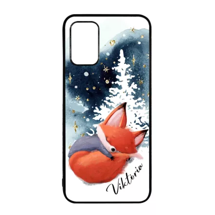 Tündéri róka - Téli mintás Samsung Galaxy A02s tok