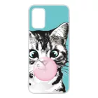 Bubble Cat - cica mintás Samsung Galaxy A02s tok