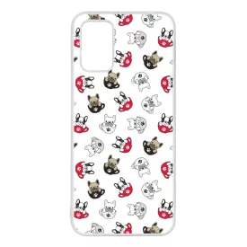 Cuki kávé és kutya mintás Samsung Galaxy A02s tok