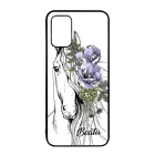 Rajzolt virágos lovas Samsung Galaxy A02s tok