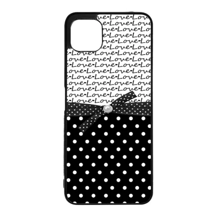 szerelem love fekete fehér pöttyös Samsung Galaxy A03 tok